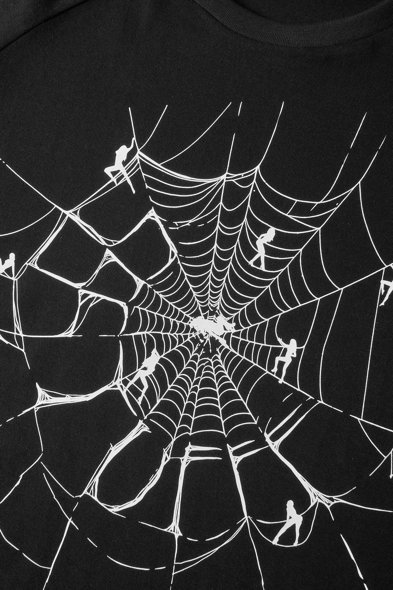 Wrinkle-Free Spider Raglan Cropped Tee