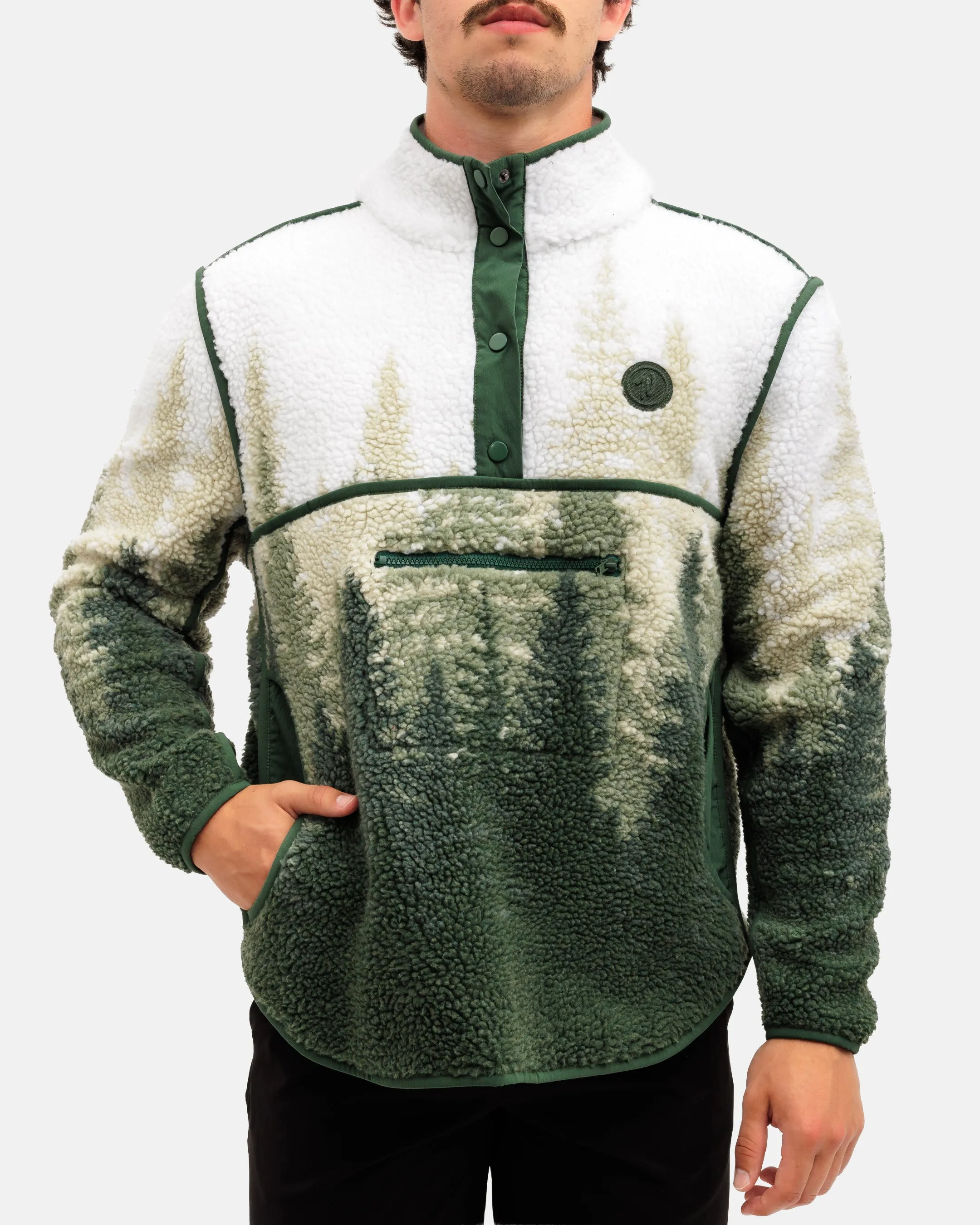 Fraser Men's Sherpa Pullover Relaxed Look Late Night Walk