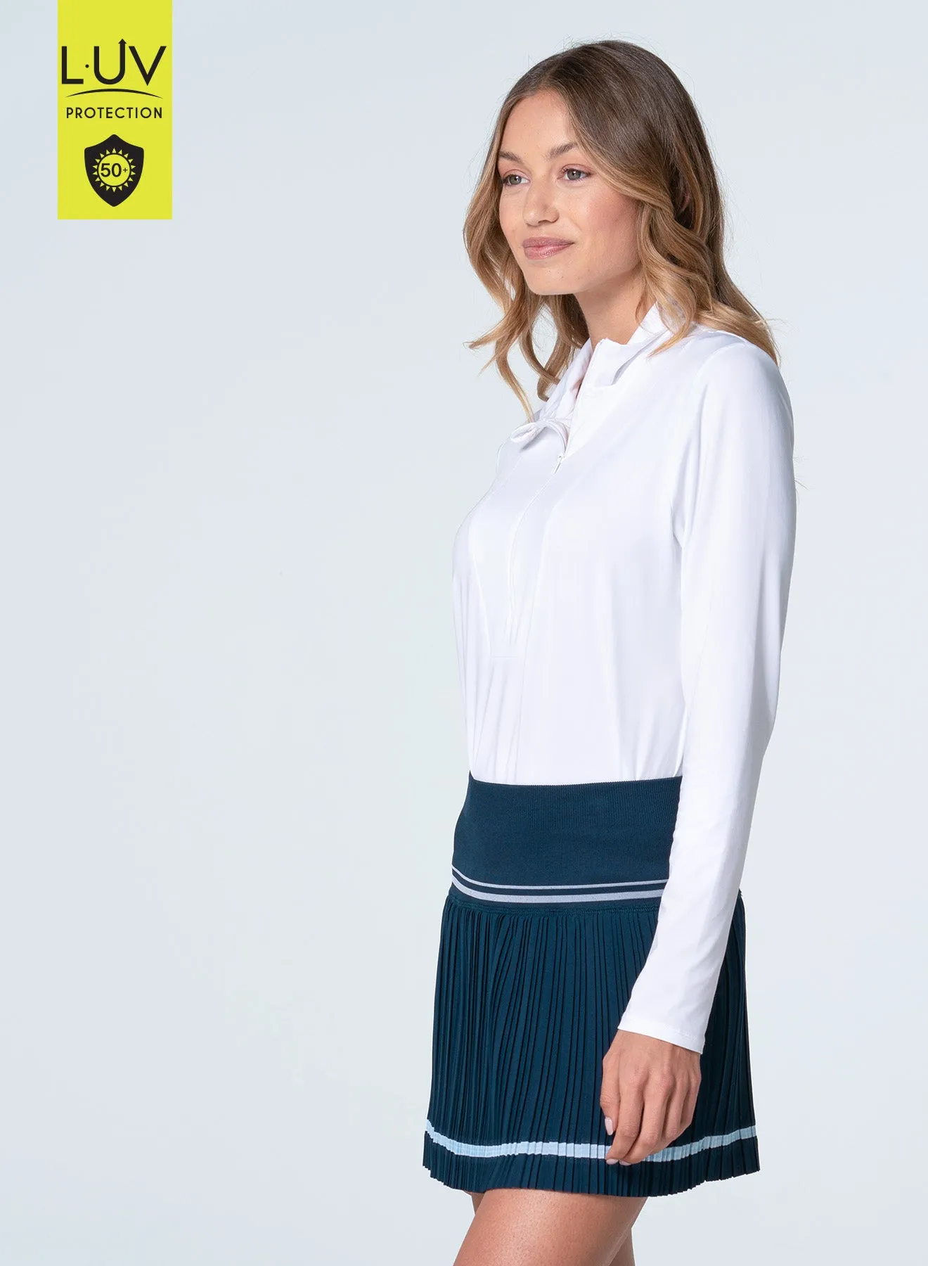 Free Play Zip Long Sleeve Lightweight Look NonRestrictive Cut