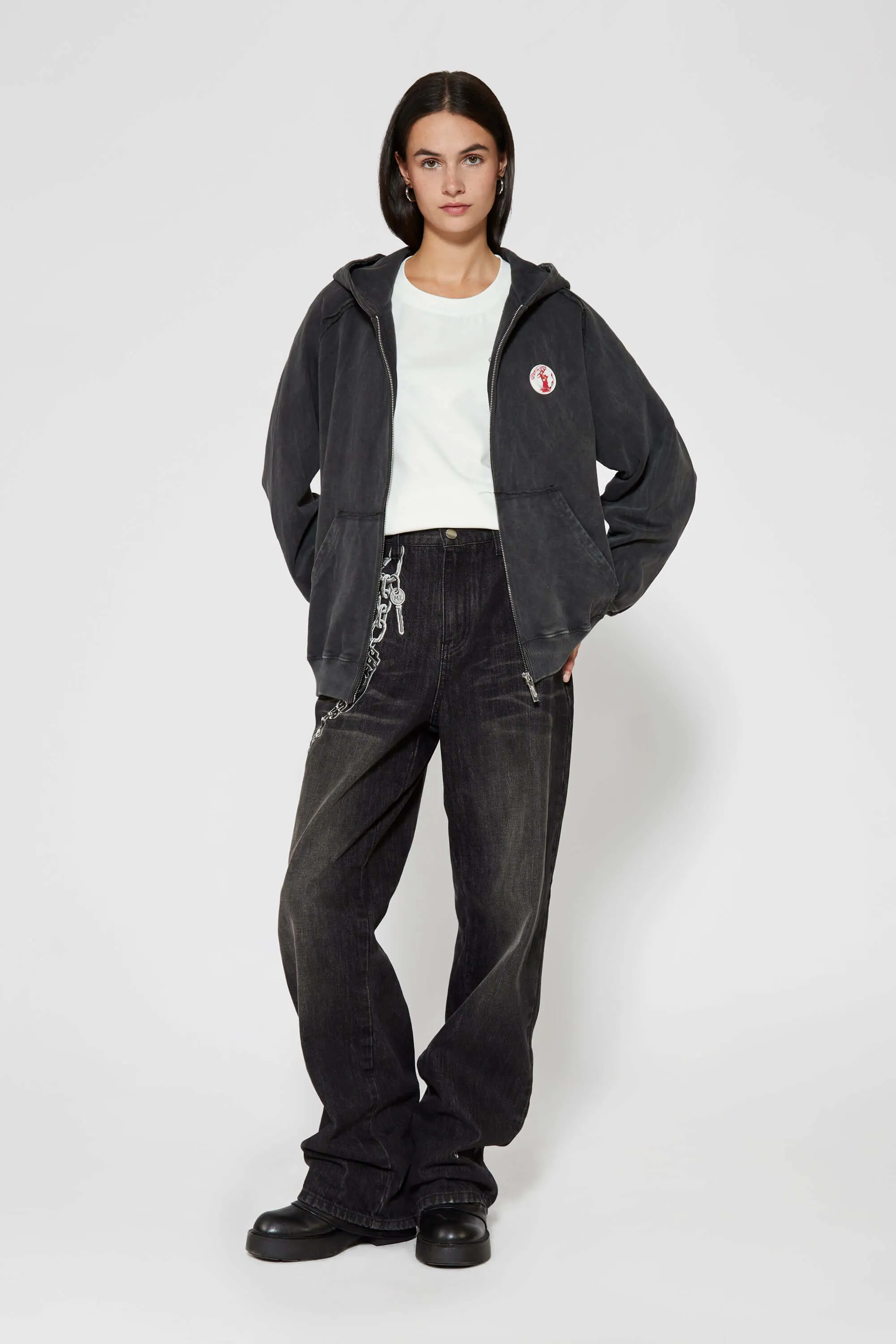 Raglan LED Missing Cat Zip-Up Anti-pilling