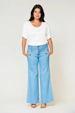 Modern Casual Smart Waistband Bella Baby Blue Jean