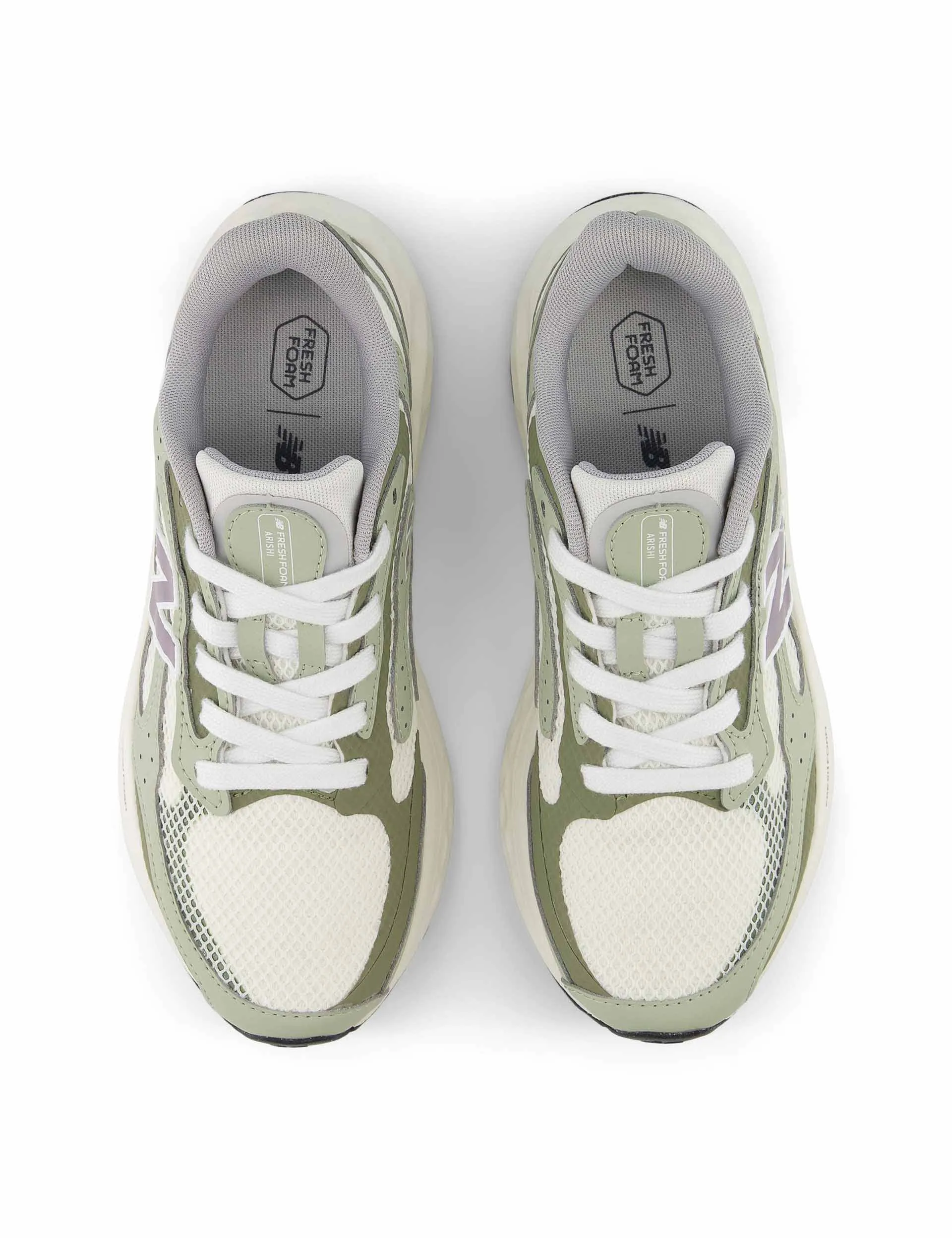 Fresh Foam Arishi v4 Tiralux Shoes - Sea Salt/Olivine/Dark Olivine Innovative