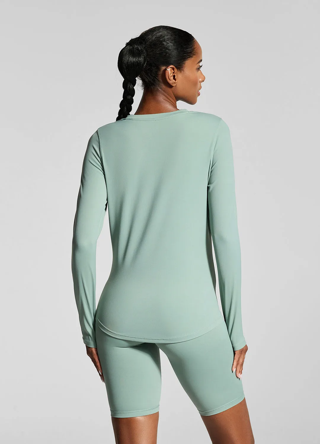 Chilly Day Style Comfort Flex Fresh Green Long Sleeve