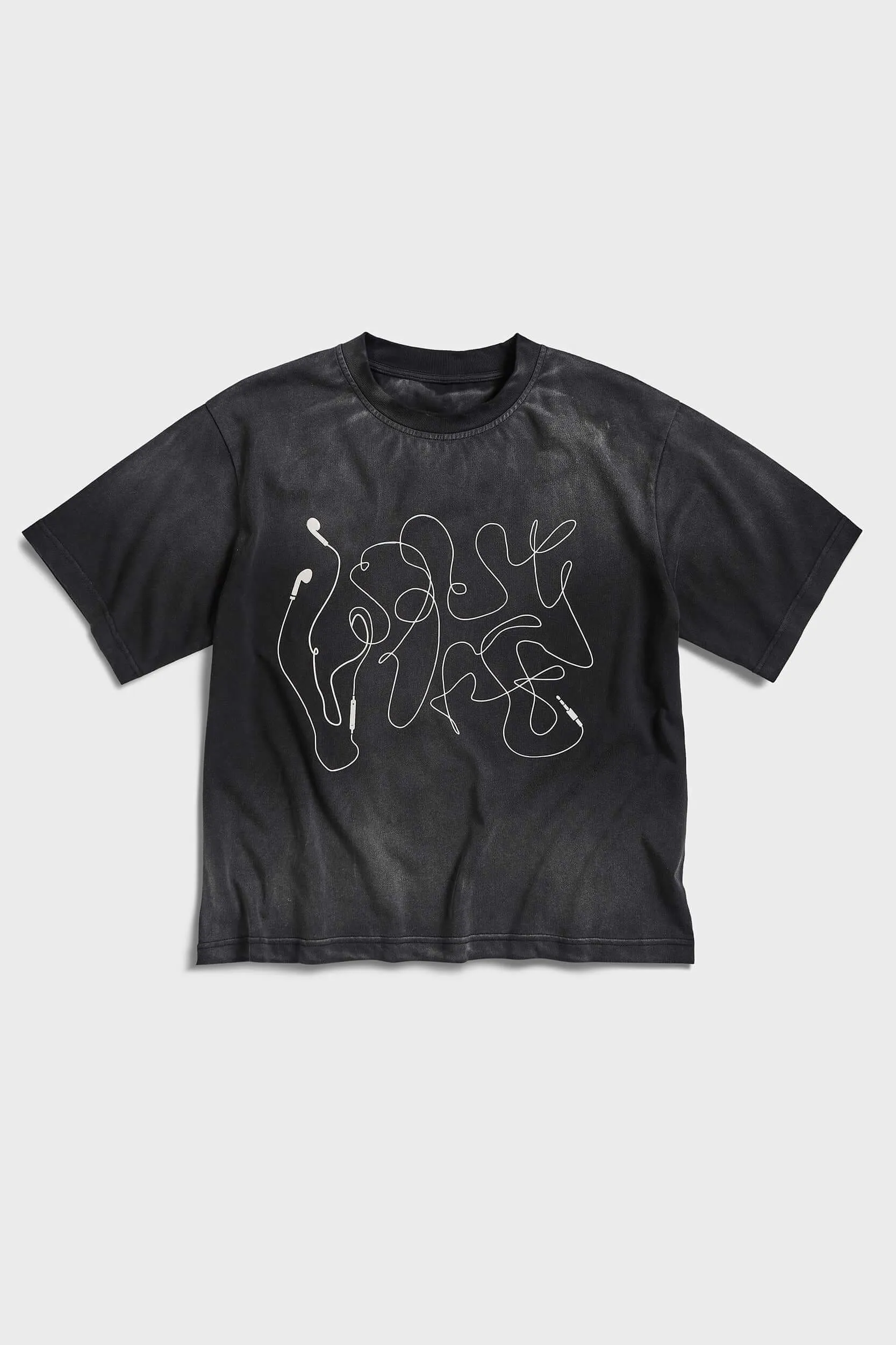 3D Cable Logo Tee Anti-static Breathable touch