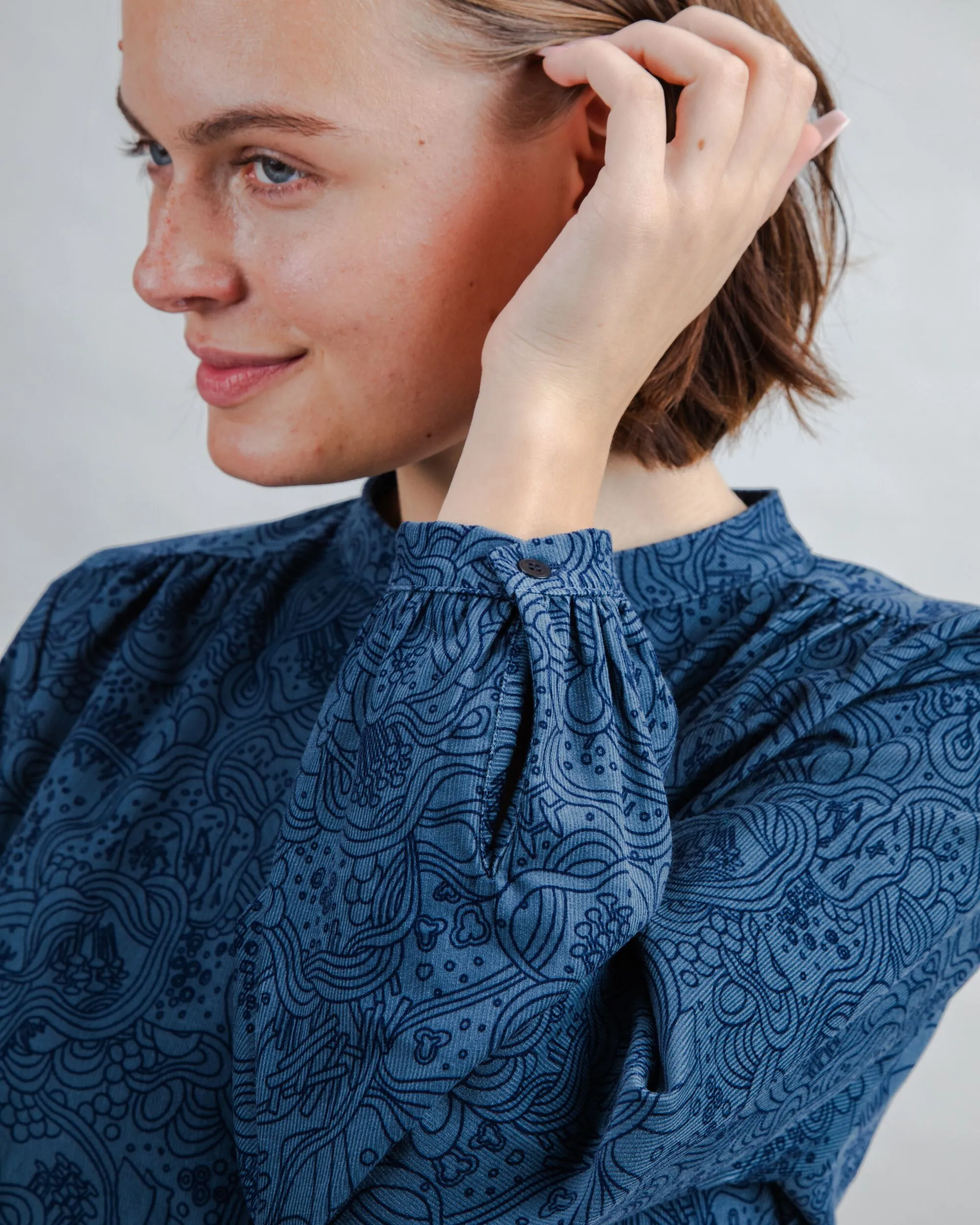 Baby Cord Noodles Blouse MultiPly Fabric Anti Pill Surface