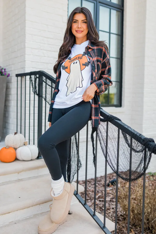 Versatile Layer Printed uniqueness Ghost Him White Graphic Tee SALE