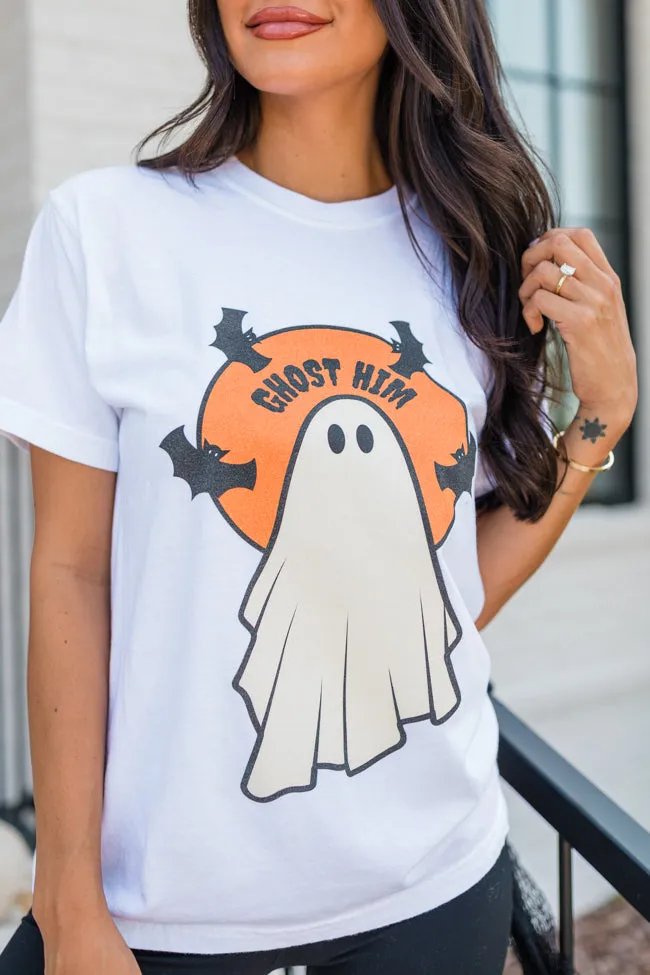 Ghost Him White Graphic Tee SALE Simple Wear Simple Look