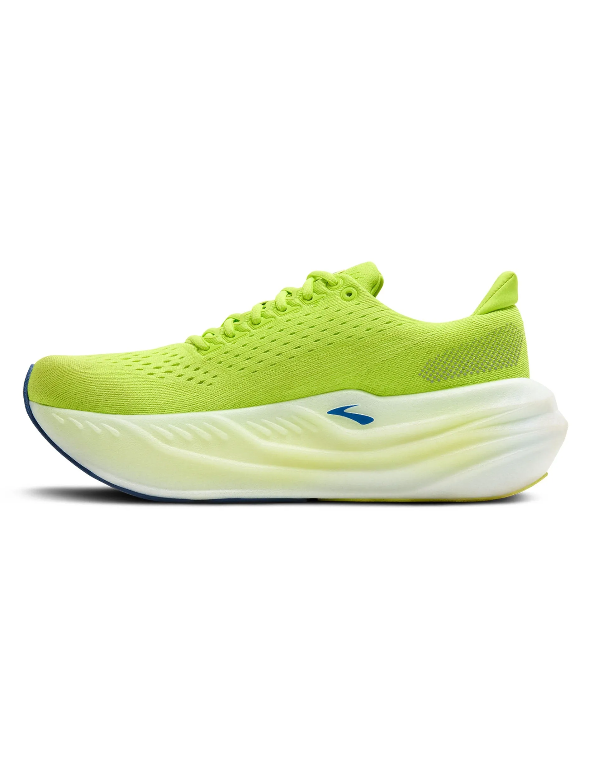 anti - slip outsole heel - support shoes Glycerin Max - Lime/Navy Peony/White
