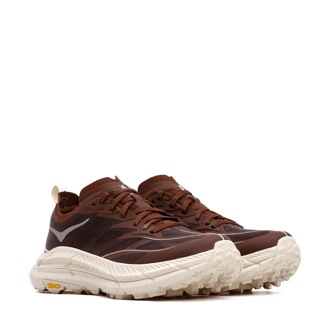Leather Upper High Traction Pattern Hoka One One Unisex Mafate Speed 4 Lite Cold Brew Oat Milk 1168450-CWTM