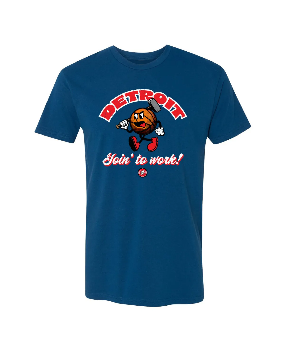 Ink Detroit- Goin' To Work T-Shirt - Cool Blue Slim Fit Design
