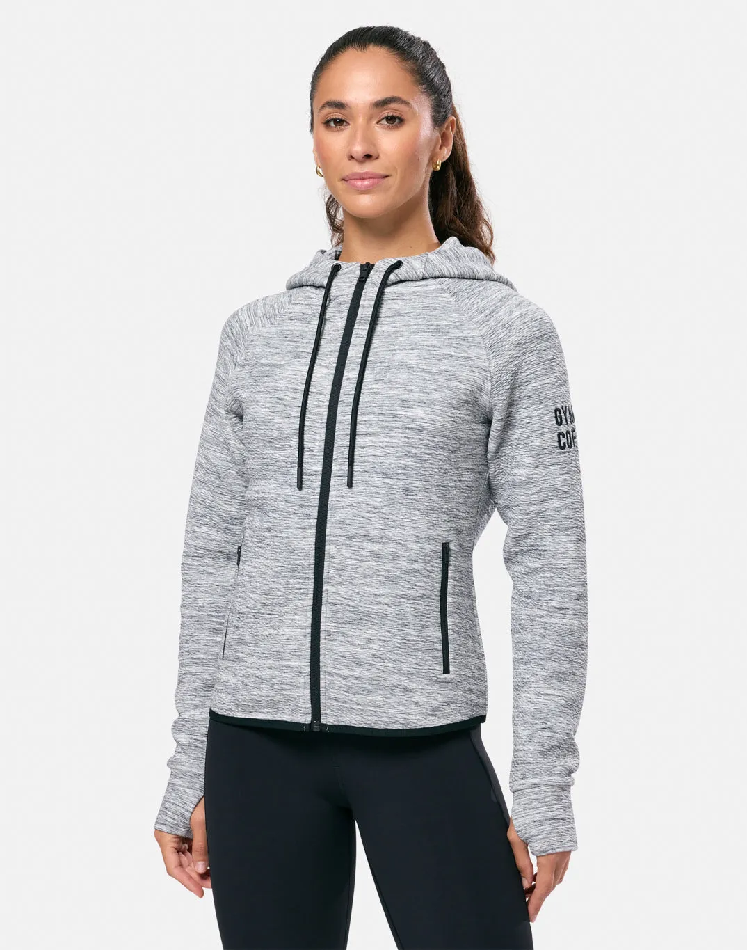 Grey Fleck Zip Hoodie product vacation wearability