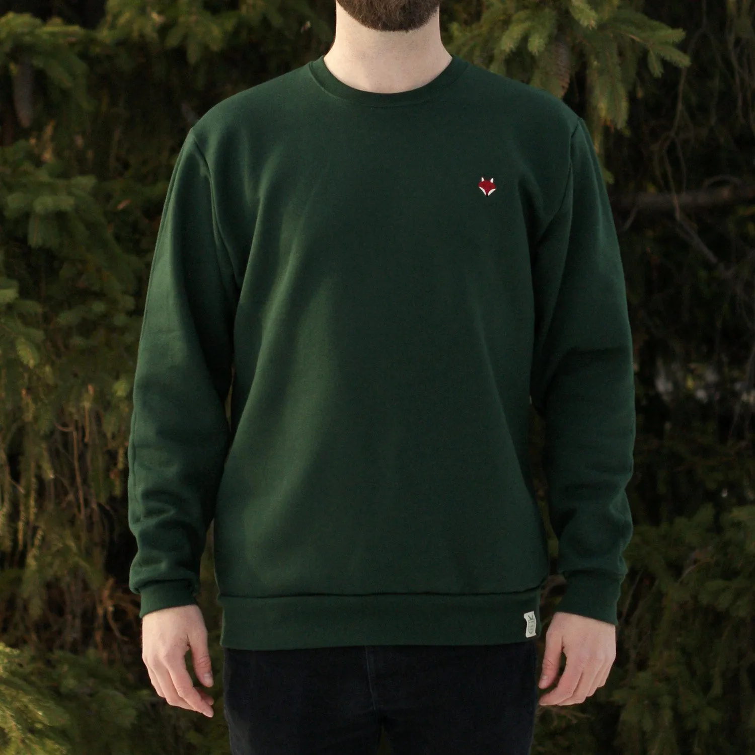 Embroidered Fox Sweatshirt - Forest New Day QuickReleaseFastenings