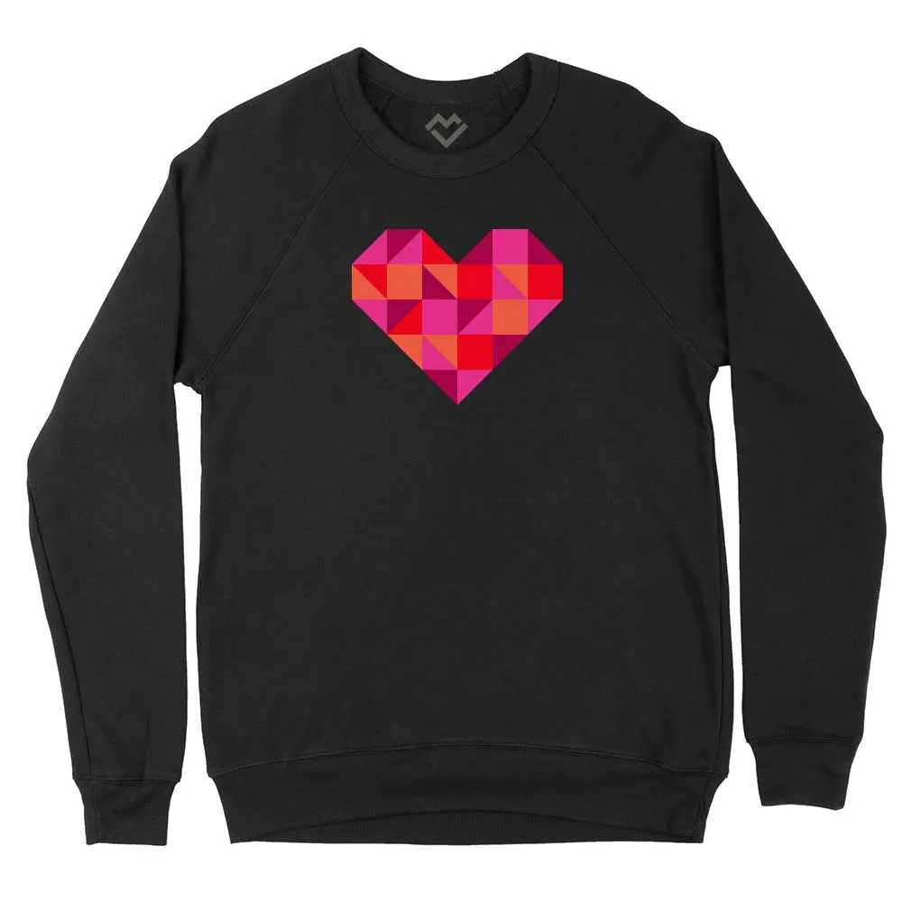 Active Fit Relaxing Wear Half Square Heart Sweatshirt