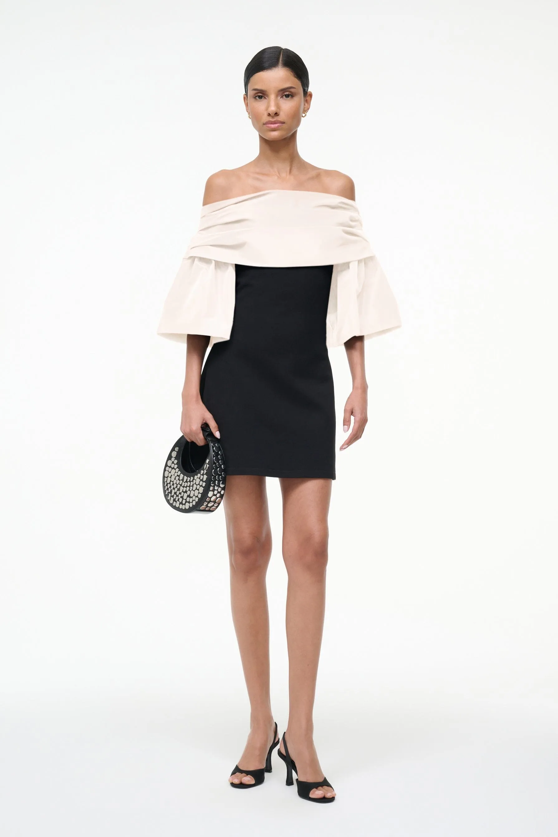 HARPER DRESS | BLACK IVORY Sleek Cut