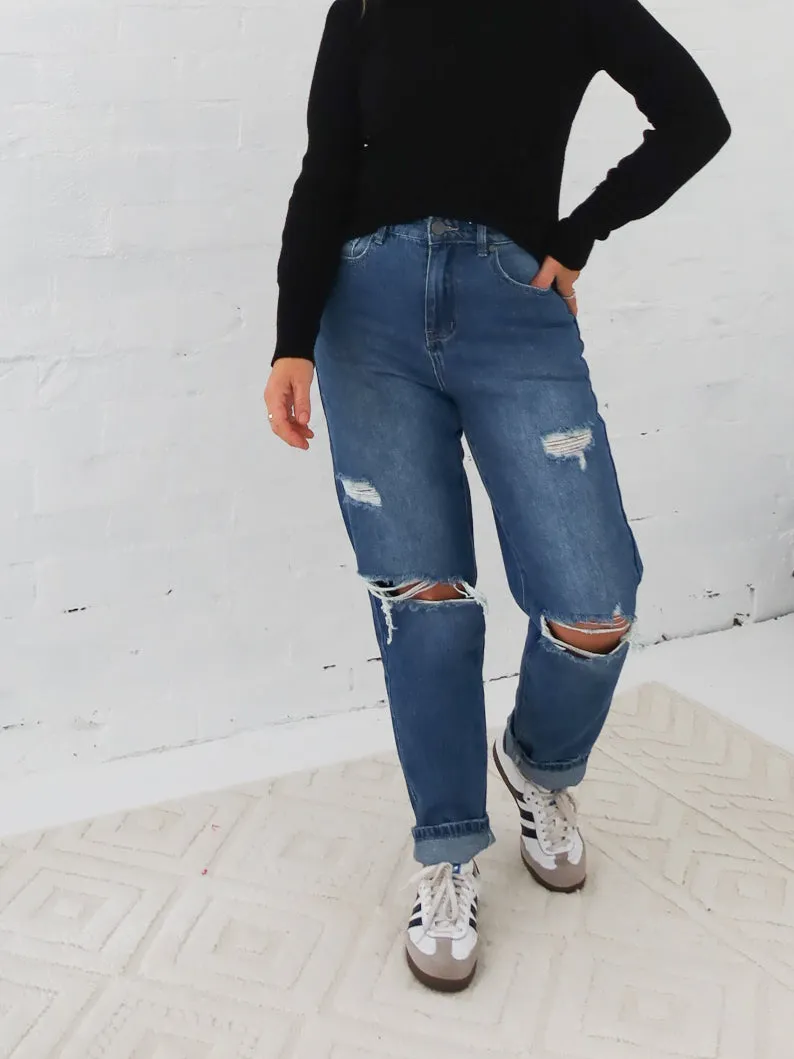 Haydon Jeans - Dark Blue Home Comfort Autumn Days Elegant