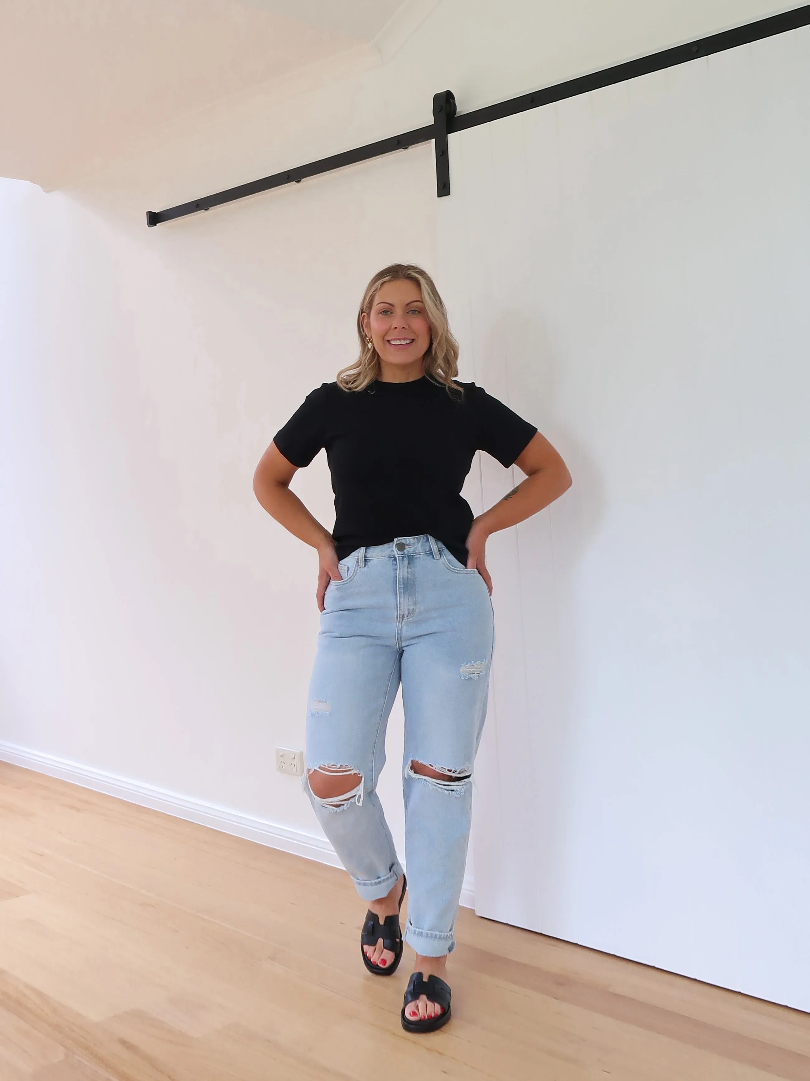 Street Style Artist Vibe Work Meeting Casual Haydon Jeans - Light Blue