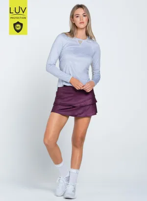 Cozy Vibes Heather High Low Breezy Long Sleeve