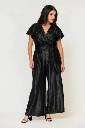 Helena Cap Sleeve Jumpsuit Black Comfortable Shorts