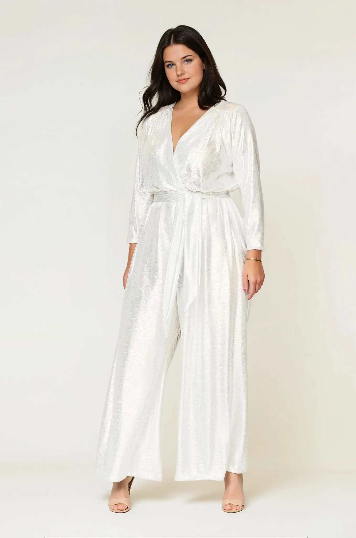 Street Style Craft Core Helena Jumpsuit White Silver