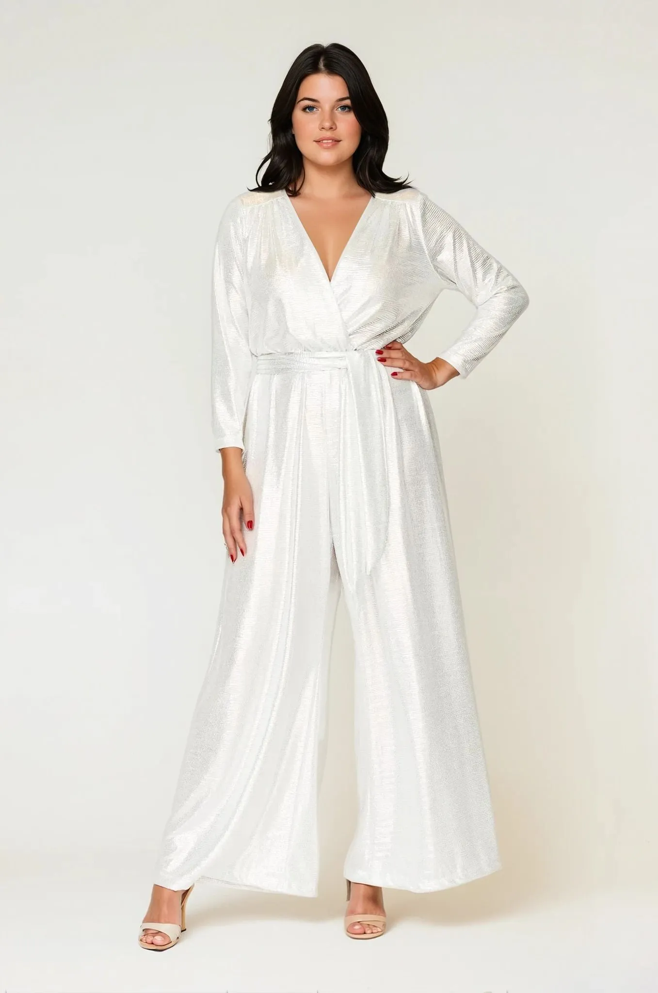 Helena Jumpsuit White Silver Urban Cool Night Charm