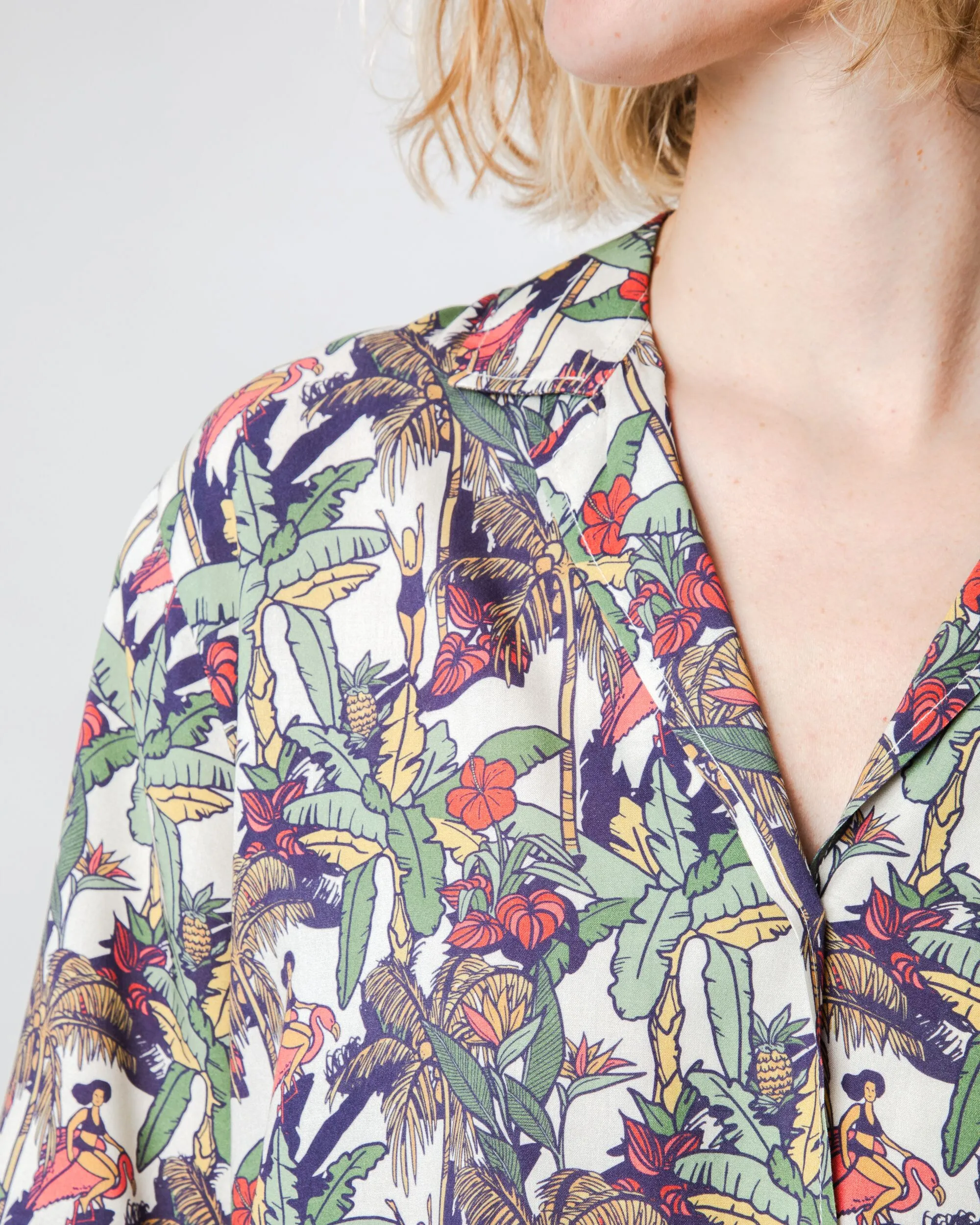 Helios Aloha Blouse Ecru EasyCareFabric