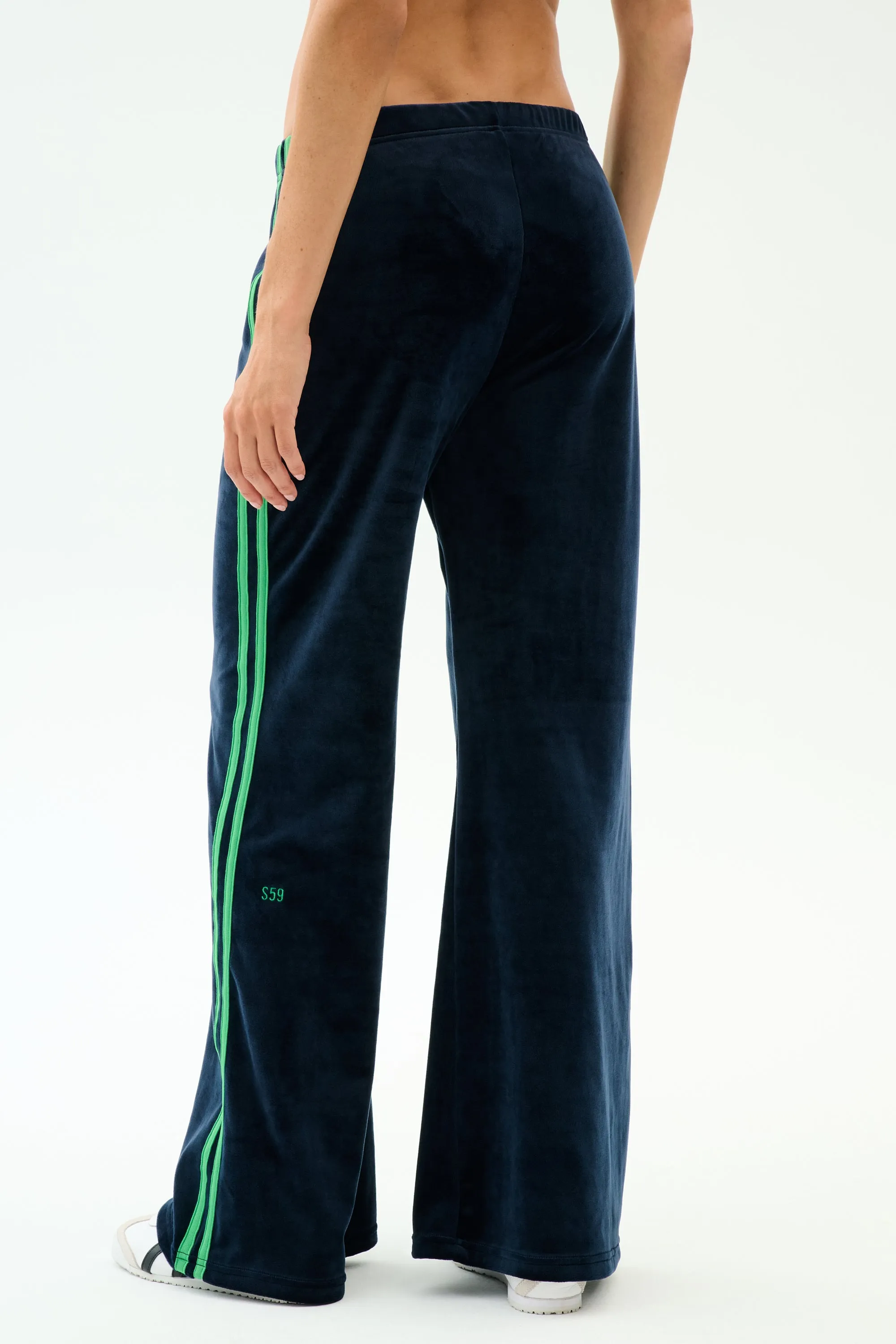 Heritage Velour Pant - Indigo/Grass Slim Shape ThermalInsulation