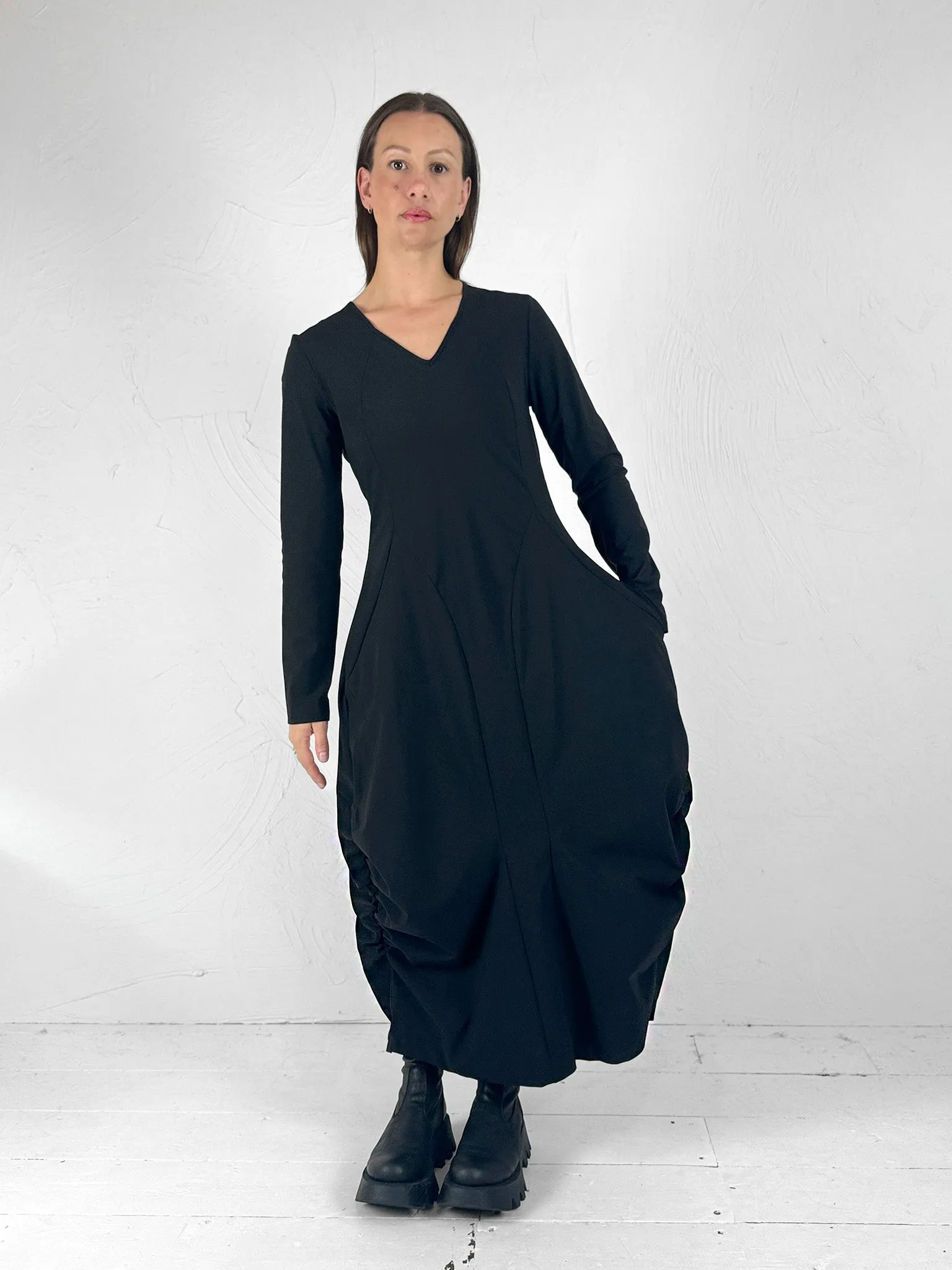 Ria Technical Jersey Dress Cool Fabric Refined Presence