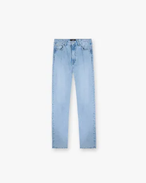 Home Comfort Party Look Modern Minimalist Minimalist Style Holiday Vibes Weekend Warrior High Rise Straight Jean - Washed Blue