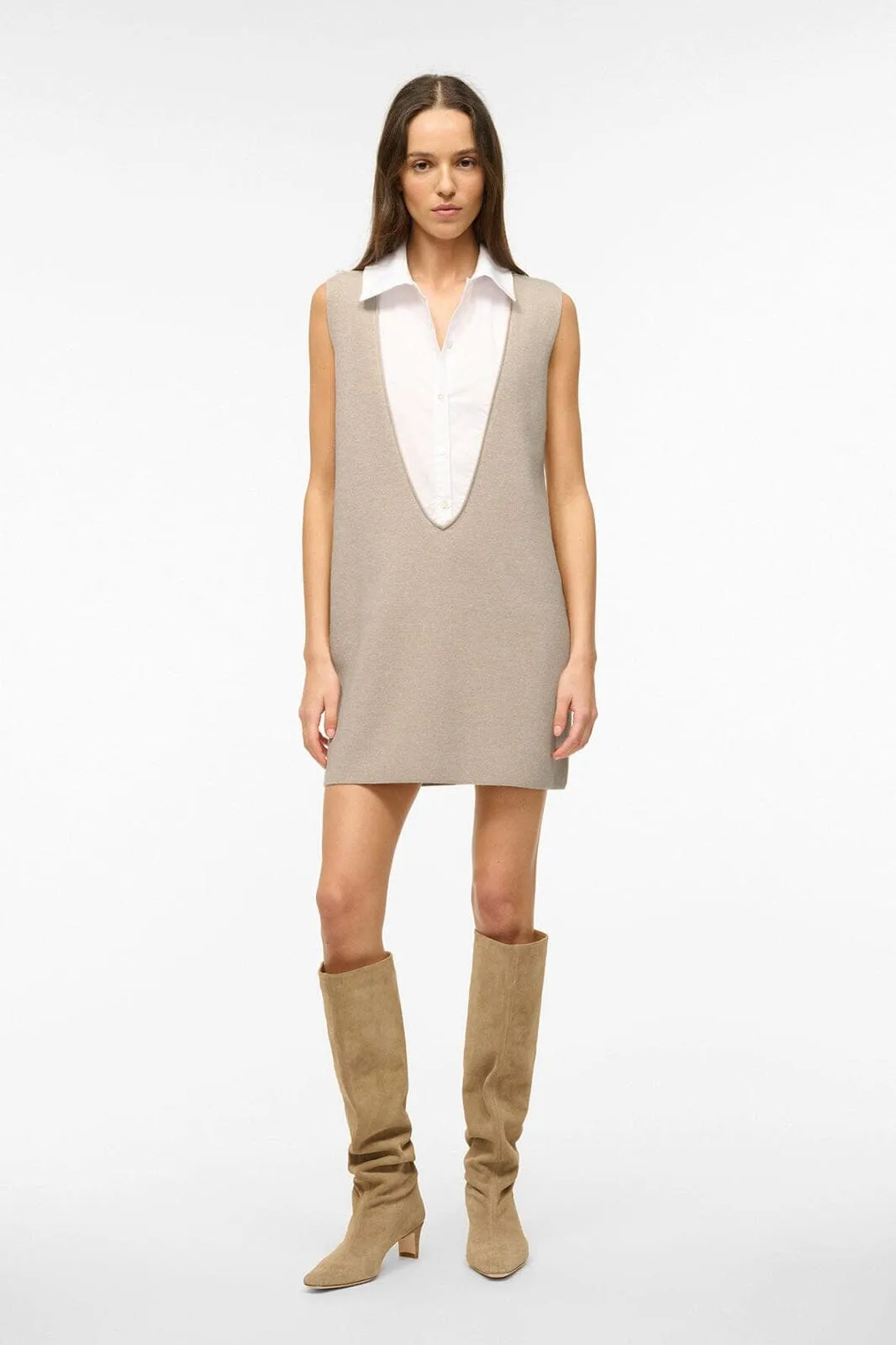 FoldablePackaging LESLIE MINI DRESS | SAND WHITE