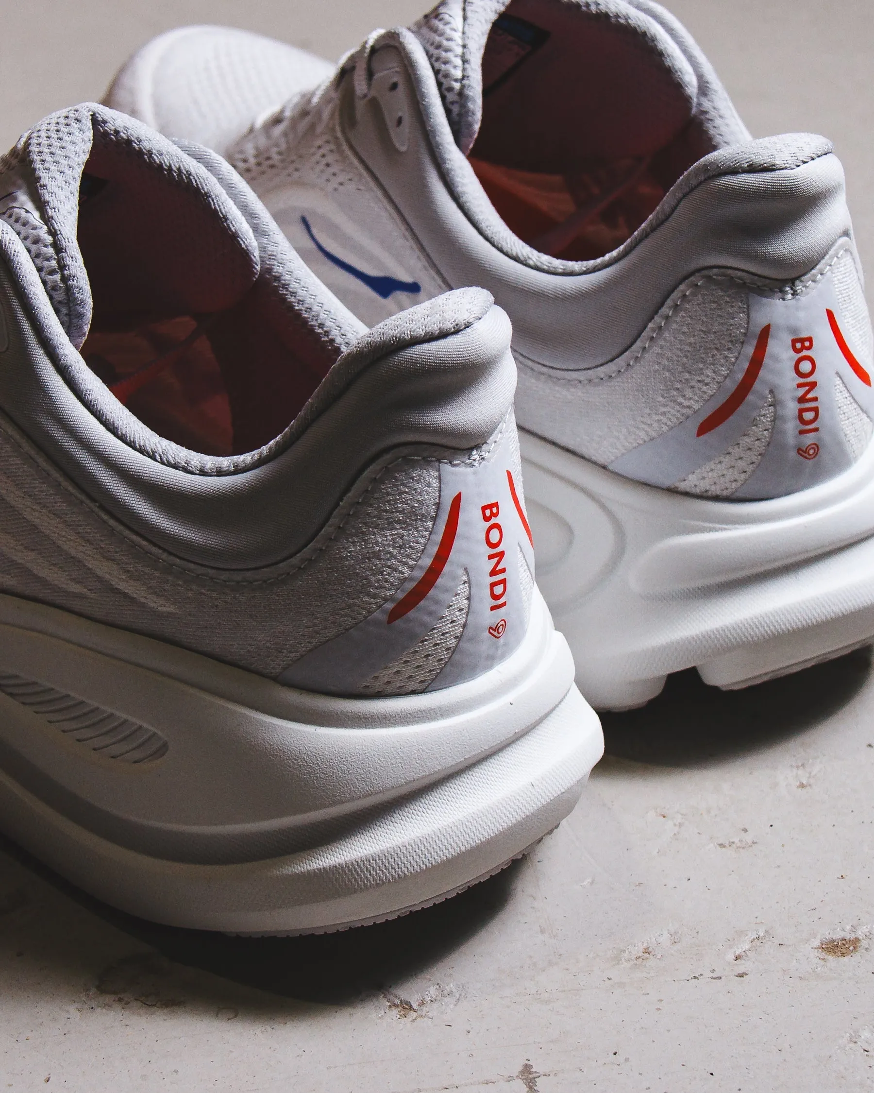 warm - weather running wear Hoka One One Men Bondi 9 Cosmic Grey Ultramarine 1162011-CYLT