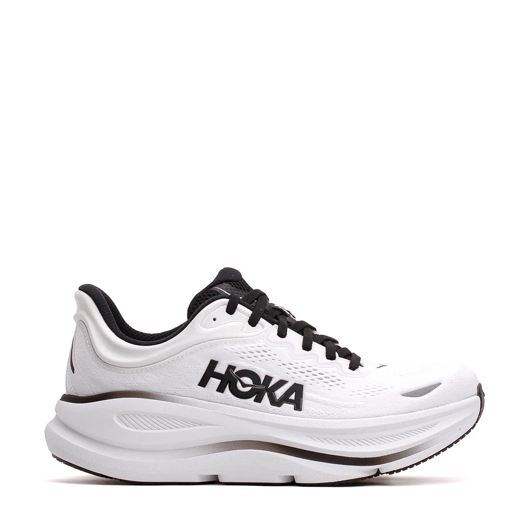 rigid - upper - feature shoes Hoka One One Men Bondi 9 White Black 1162011-WBLC