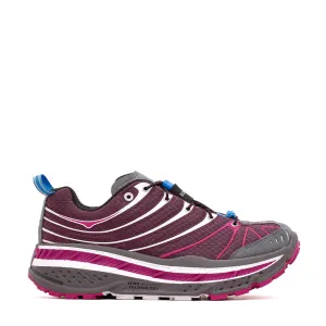 professional athlete shoes rhinestone - embellished - design shoes Hoka One One Men Stinson EVO OG Aubergine 1155350-AFC