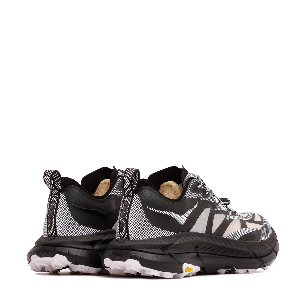 running in winter Hoka One One Unisex Mafate Speed 4 Lite TS Black White 1168971-BWHT