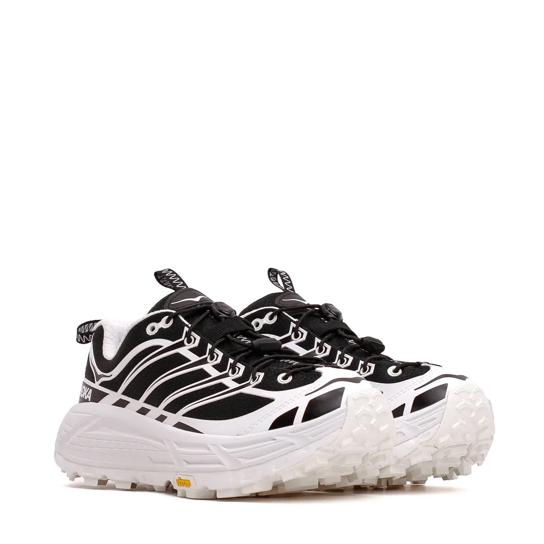 running in a chairlift area shoes Shock Diffusing Heel Hoka One One Unisex Mafate Three2 Frost Black 1141572-FLCK