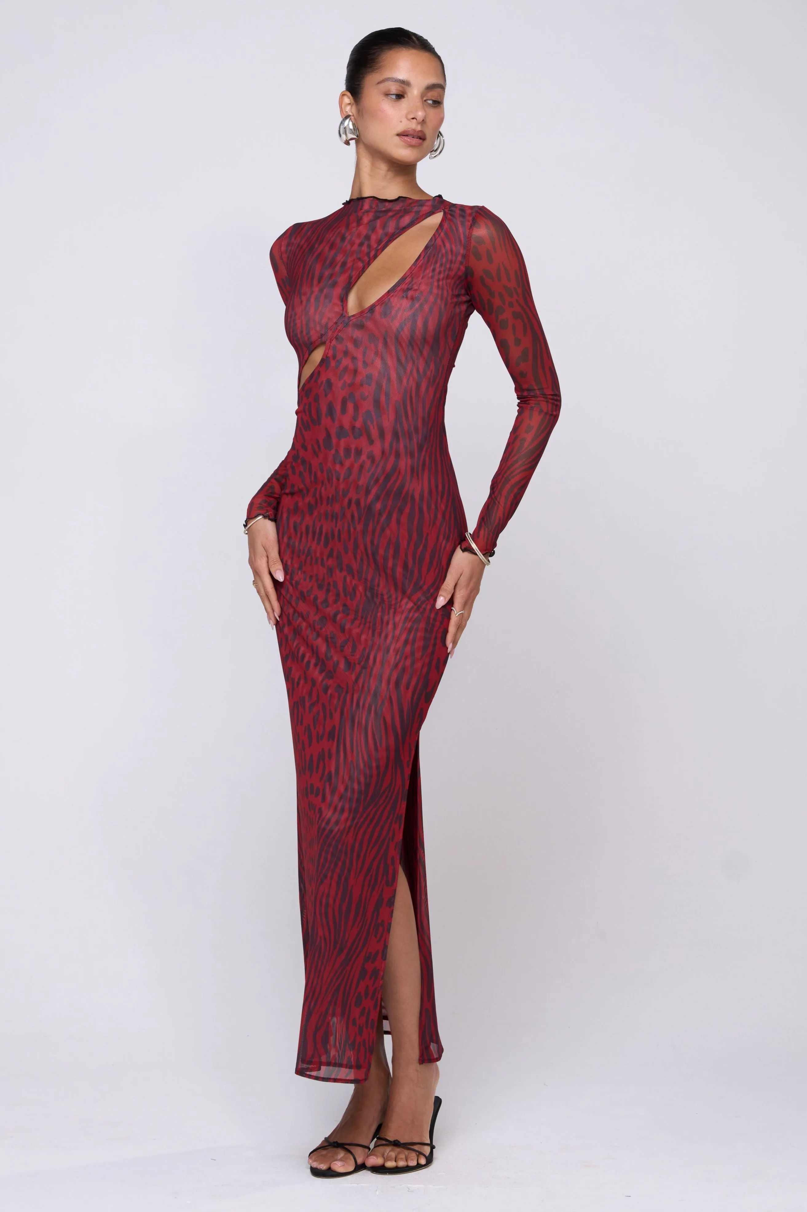 Holly Maxi in Vixen Velvet-Sleeve everyday staple