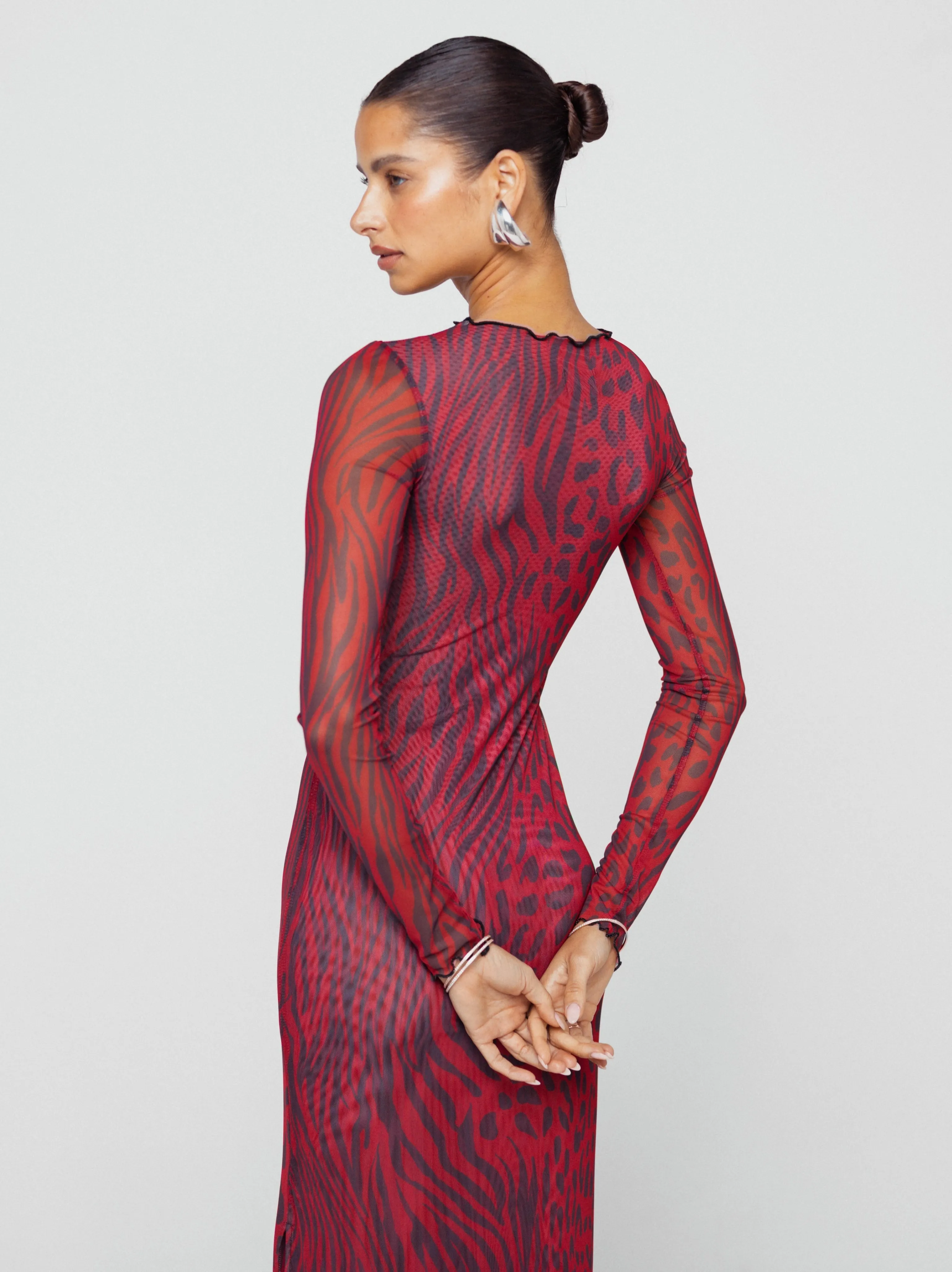 Holly Maxi in Vixen Shiny surface