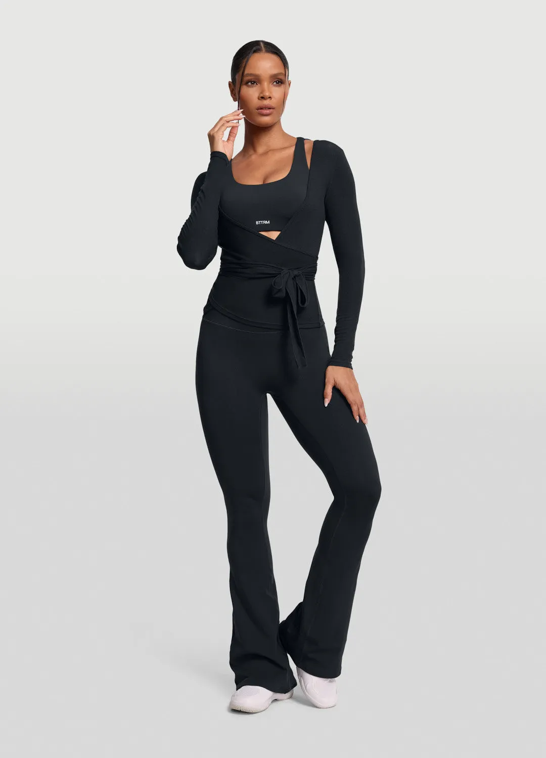 Seamless Pilates Wrap Top BreathableMaterial Comfy Style