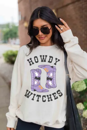 Howdy Witches Cream Graphic Sweatshirt SALE Sustainable Fibers