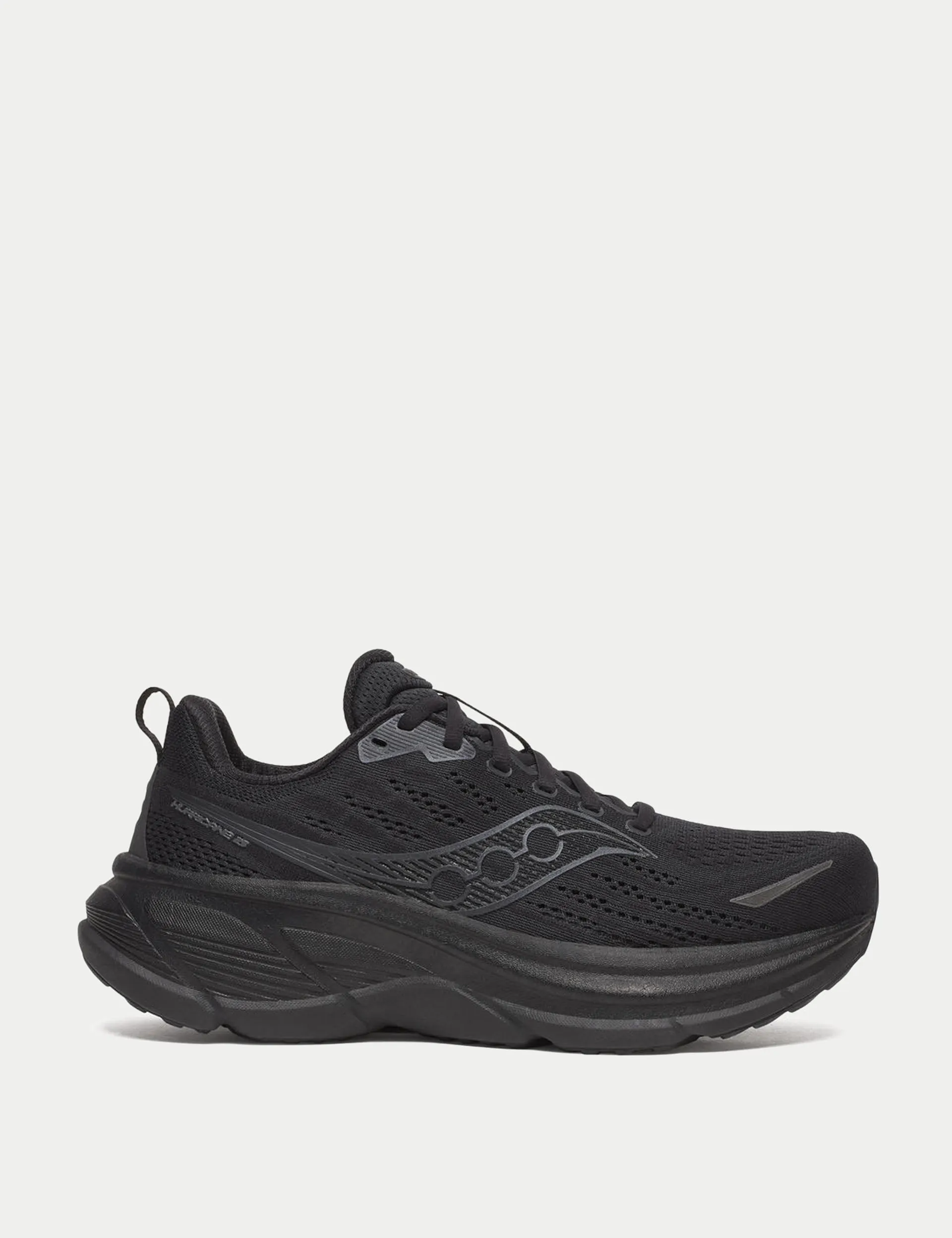 Hurricane 25 - Triple Black exploration running shoe fascination Non Restrictive Tongue