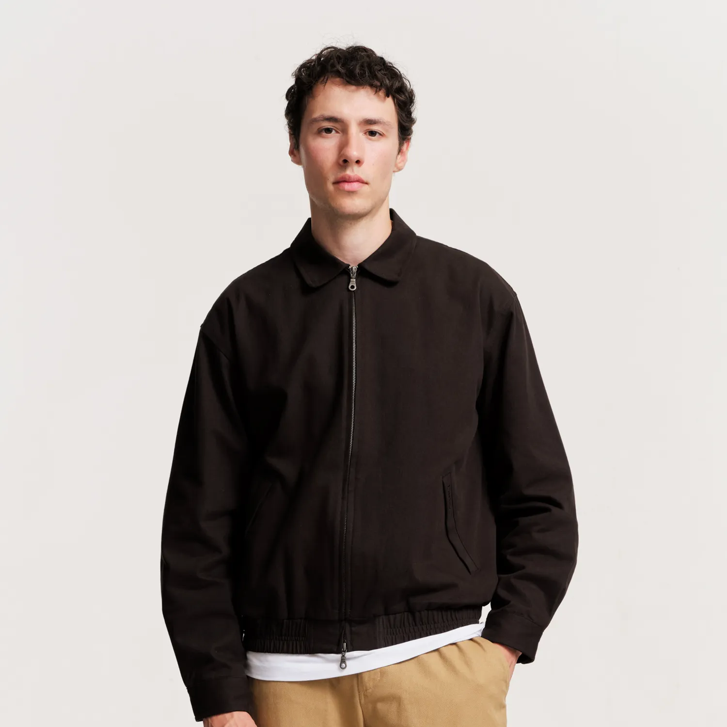Verge Jacket Black Elasticized Edging