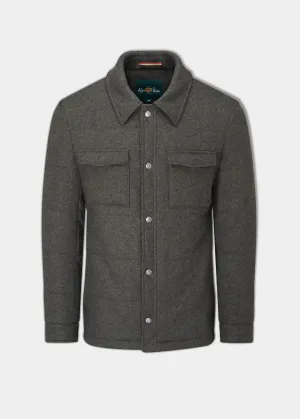 Richmond Men's Knitted Quilted Shacket In Olive All Day Comfort Design SlipResistantFastenings