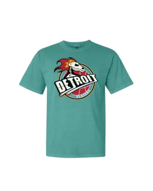 Anti-static Ink Detroit - 90s Players T-Shirt - Pigment Dyed Teal