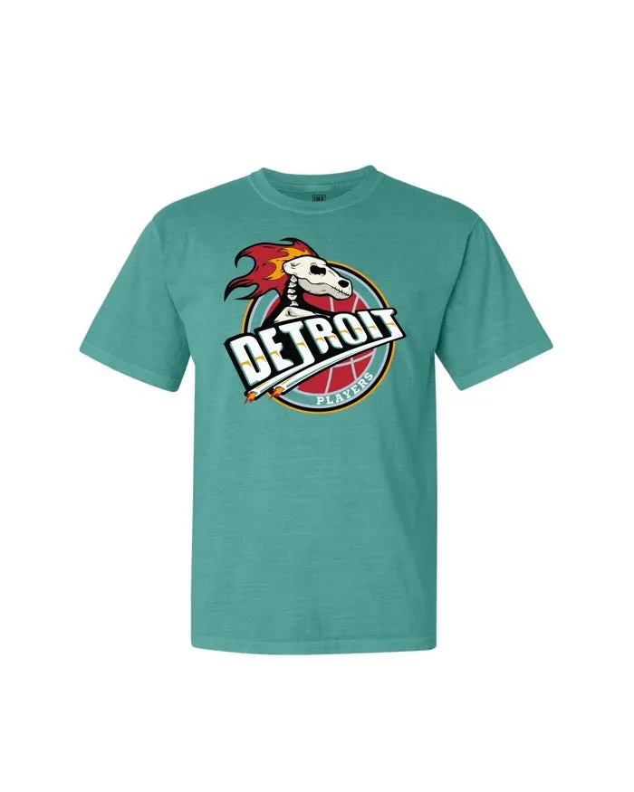 Outdoor Light Odor-resistant Ink Detroit - 90s Players T-Shirt - Pigment Dyed Teal