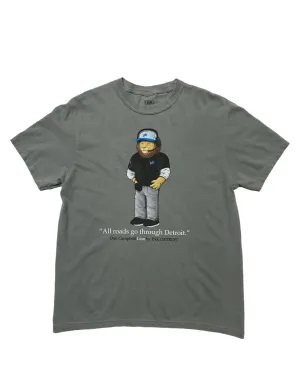 Ink Detroit - Dan Campbell Lion -  Heavyweight T-Shirt - Pigment Dyed Grey Complementary Colors Cozy Design