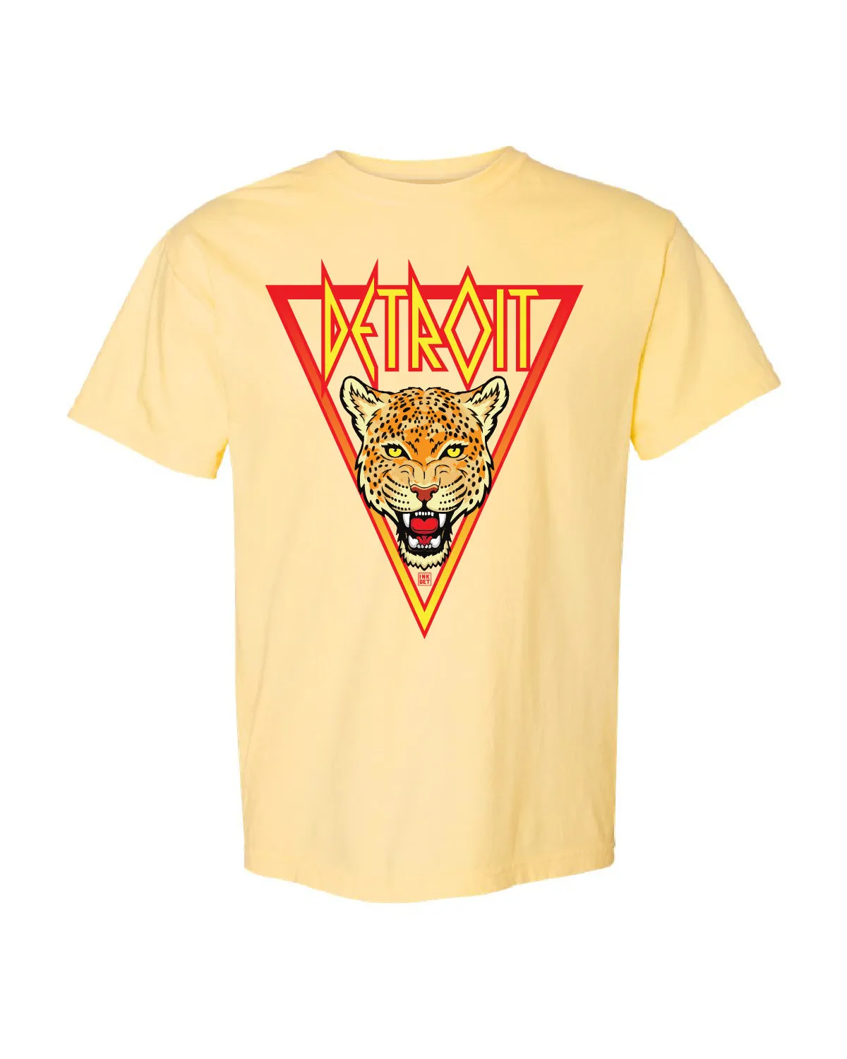 Ink Detroit - DET Leopard T-Shirt - Butter Multi Directional Stretch Eco friendly materials