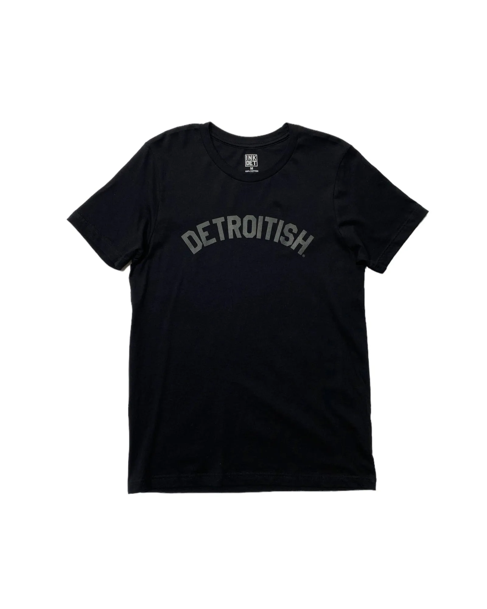 Layer Ready Fit Casual Comfort Wear Ink Detroit Detroitish T-Shirt - Black on Black
