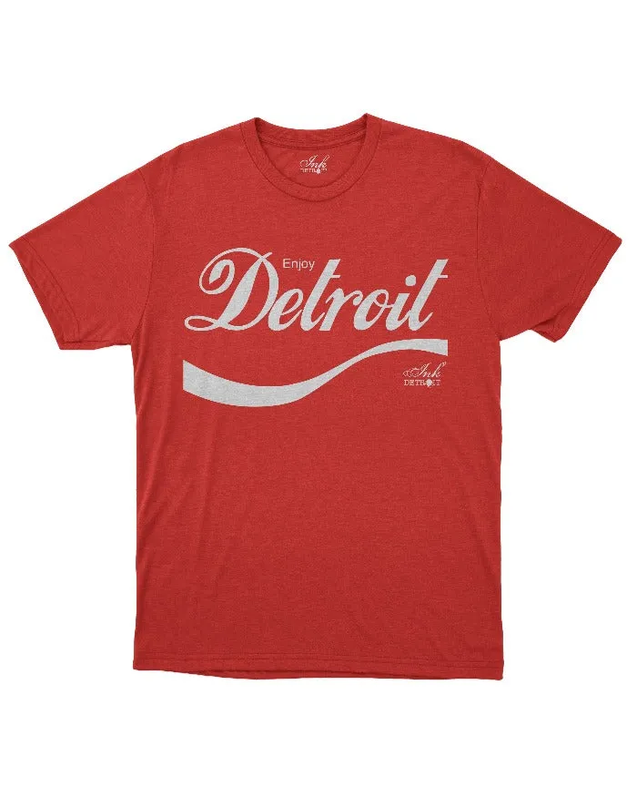 Daily Outfit Style Everyday Look Wear Ink Detroit Enjoy Detroit T-Shirt - Red