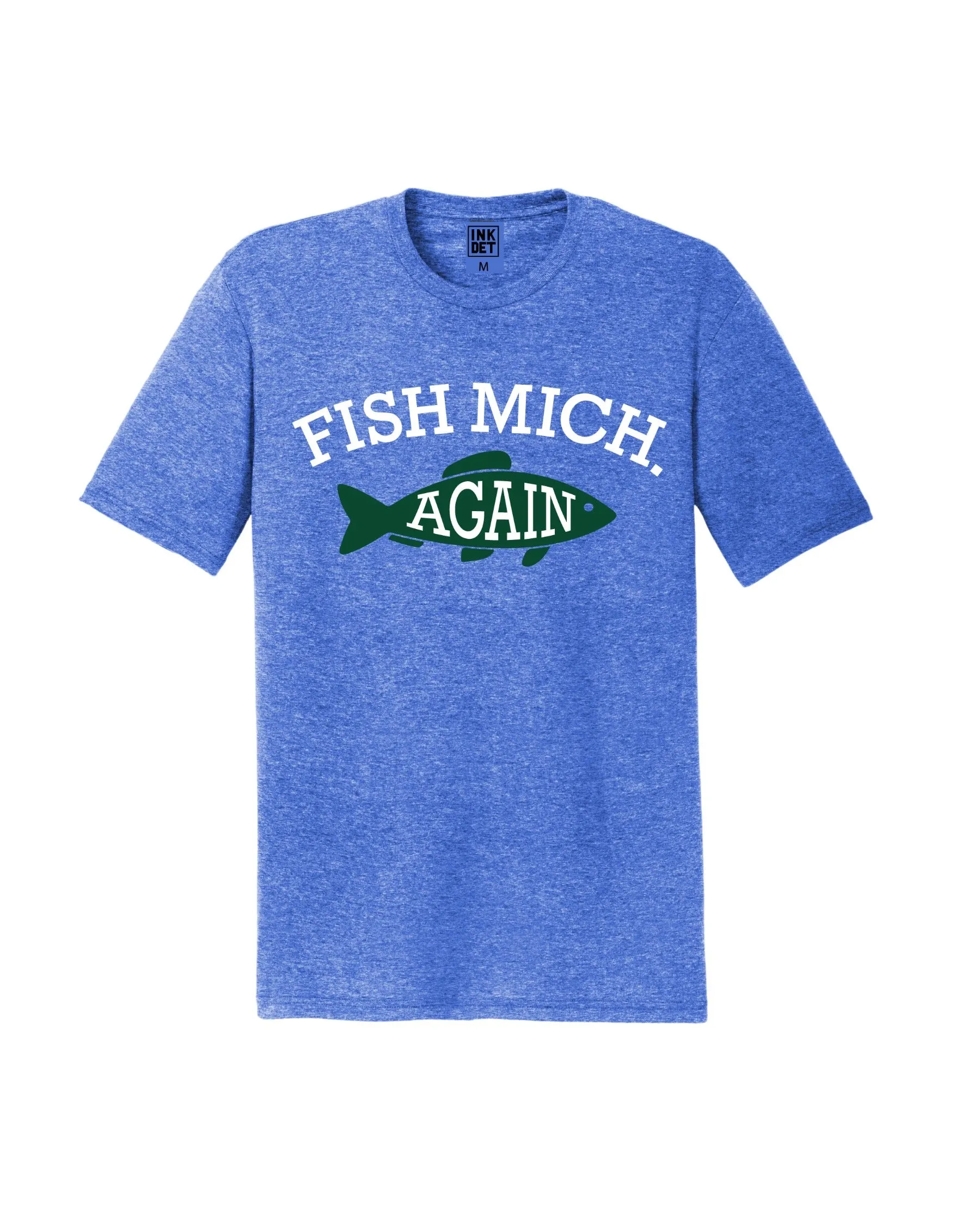 Simple yet stylish Ink Detroit - Fish Mich. Again T-Shirt - Heather Royal