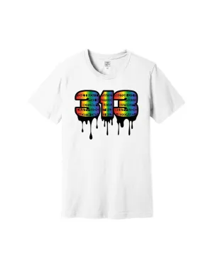Ink Detroit Limited Edition 313 T-Shirt - White Performance Layer