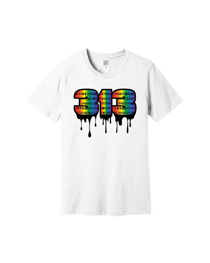 Ink Detroit Limited Edition 313 T-Shirt - White Performance Layer